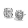 Thumbnail Image 0 of 1/10 CT. T.W. Cushion Composite Diamond Frame Stud Earrings in Sterling Silver