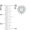 Thumbnail Image 1 of 5mm Heart-Shaped Simulated Opal and Cubic Zirconia Starburst Frame Stud Earrings in Sterling Silver