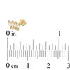 019 Gauge Marquise and Round Cubic Zirconia Crown Cartilage Barbell in 14K Gold