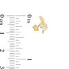 019 Gauge Cubic Zirconia Snake Cartilage Barbell in 14K Gold