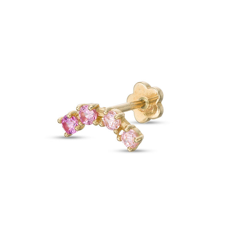 Banter 019 Gauge Red, Pink and Light Purple Cubic Zirconia