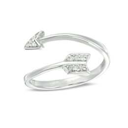 Sterling Silver CZ Arrow Adjustable Bypass Midi/Toe Ring