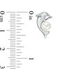 Thumbnail Image 2 of 5mm Simulated Pearl and Cubic Zirconia Dolphin Stud Earrings in Sterling Silver