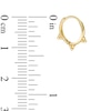 Thumbnail Image 3 of 020 Gauge Beaded Spike Trio Cartilage Hoop in 10K Gold