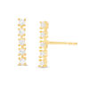 Thumbnail Image 1 of Cubic Zirconia Bar Stud Earrings in 10K Gold