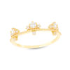 Thumbnail Image 0 of Cubic Zirconia Vintage-Style Tiara Ring in 10K Gold - Size 7