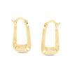 Hollow Square Hoop Earrings in 10K Gold