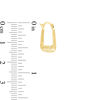 Hollow Square Hoop Earrings in 10K Gold