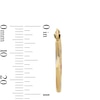 Diamond-Cut Stripe Hoop Earrings in 10K Stamp Hollow Tri-Tone Gold