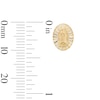 Thumbnail Image 3 of Diamond-Cut Oval Virgin Mary Stud Earrings in 10K Gold
