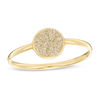 Thumbnail Image 0 of Glitter Enamel Circle Ring in 10K Gold - Size 7