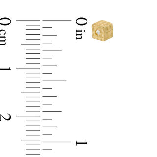 Cubic Zirconia and Diamond-Cut Geometric Stud Earrings in 10K Gold