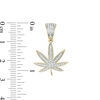 1/5 CT. T.W. Diamond Cannabis Leaf Necklace Charm in 10K Gold