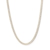 Thumbnail Image 0 of 10K Semi-Solid Gold Diamond-Cut Cuban Curb Two-Tone Chain - 22"