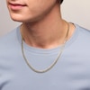 Thumbnail Image 2 of 10K Semi-Solid Gold Diamond-Cut Cuban Curb Two-Tone Chain - 22"
