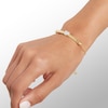 Thumbnail Image 3 of Cubic Zirconia Heart Cluster Mesh Bolo Bracelet in 10K Solid Gold - 9"
