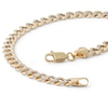 4.9mm Diamond-Cut Cuban Curb Chain Bracelet in 10K Semi-Solid Two-Tone Gold - 8.5"