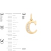 Thumbnail Image 5 of 10K Solid Gold CZ Channel "C" Initial Necklace Charm