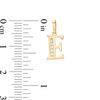 Thumbnail Image 2 of Cubic Zirconia &quot;E&quot; Initial Charm Pendant in 10K Solid Gold