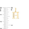 Cubic Zirconia "H" Initial Charm Pendant in 10K Solid Gold