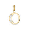 Thumbnail Image 1 of Cubic Zirconia &quot;O&quot; Initial Charm Pendant in 10K Solid Gold
