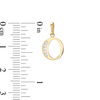 Thumbnail Image 2 of Cubic Zirconia &quot;O&quot; Initial Charm Pendant in 10K Solid Gold
