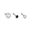 Thumbnail Image 1 of 020 Gauge Black and Iridescent Crystal with Yin Yang Nose Stud Set in Stainless Steel