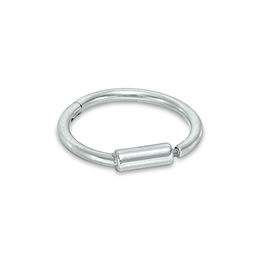 018 Gauge Barrel Hinged Captive Bead Ring in Solid Stainless Steel