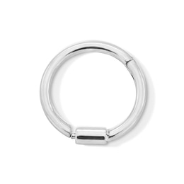 Solid Stainless Steel Barrel Hinged Captive Bead Hoop - 18G