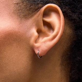 Solid Stainless Steel Barrel Hinged Captive Bead Hoop - 18G