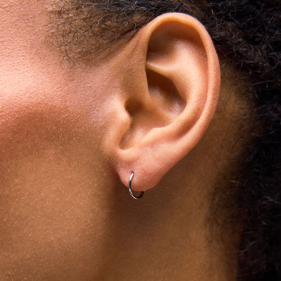 Solid Stainless Steel Barrel Hinged Captive Bead Hoop - 18G