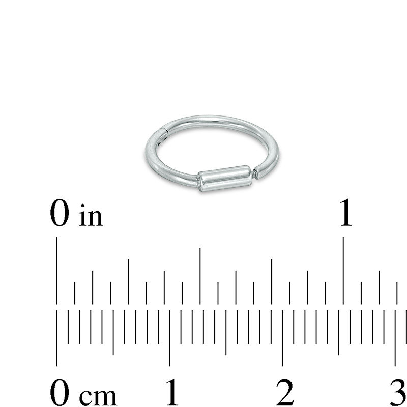018 Gauge Barrel Hinged Captive Bead Ring in Solid Stainless Steel