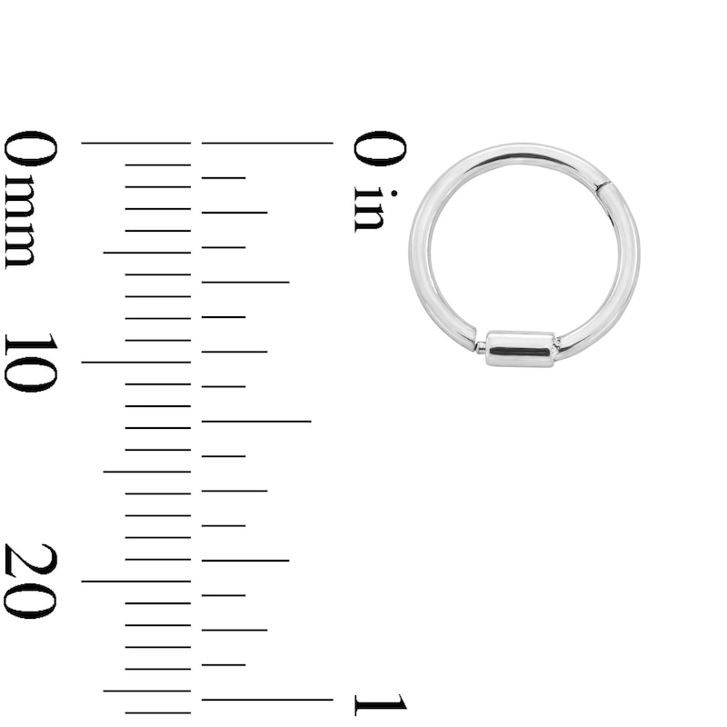 Main Image 3 of Solid Stainless Steel Barrel Hinged Captive Bead Hoop - 18G