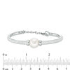 Thumbnail Image 2 of Honora 7 - 8mm Freshwater Cultured Pearl Loose Braid Bolo Bracelet in Sterling Silver - 9.75"