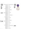 Thumbnail Image 2 of Child's 4mm Freshwater Cultured Pearl and Purple Cubic Zirconia Drop Earrings in 14K Gold