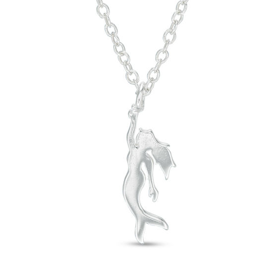 Child's Mermaid Pendant in Sterling Silver - 15"