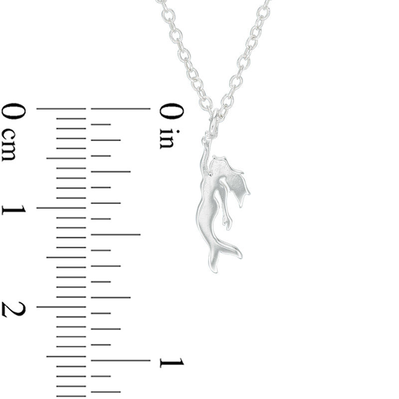 Child's Mermaid Pendant in Sterling Silver - 15"
