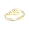 Diamond-Cut Angel Wing Ring in 10K Gold - Size 7