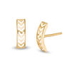 Thumbnail Image 0 of Child's Cut-Out Hearts Curved Bar Stud Earrings in 14K Gold