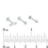 Thumbnail Image 2 of 016 Gauge Mustache, Ball and Spike Cartilage Barbell Set in Stainless Steel