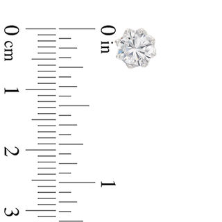 Child's 6mm Cubic Zirconia Star Stud Earrings in Solid Sterling Silver