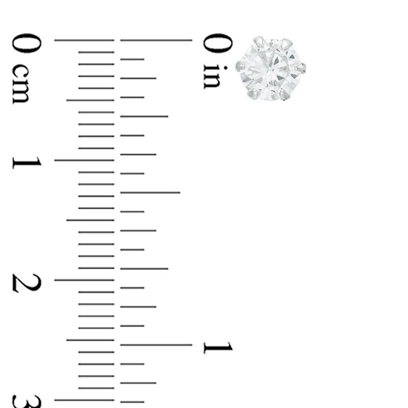 Main Image 3 of Child's 5mm Simulated Pink Opal, Pearl and Cubic Zirconia Stud Earrings Set in Sterling Silver