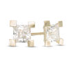 Thumbnail Image 1 of 4mm Princess-Cut Cubic Zirconia Solitaire Square-Prong Stud Earrings in 10K Gold