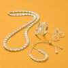 Thumbnail Image 2 of Cubic Zirconia Cluster and Open Circle Front/Back Earrings in 10K Gold