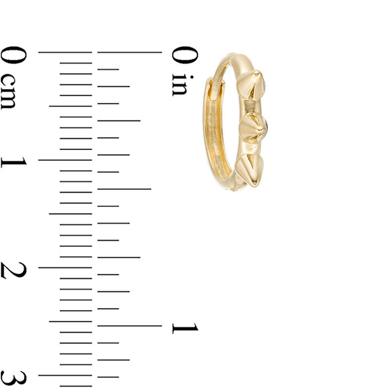 Main Image 2 of Spike Trio Hoop Earrings in 10K Gold
