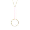 Thumbnail Image 1 of Made in Italy Hollow Linear Bar and Open Circle Necklace in 10K Gold - 17"