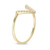 Thumbnail Image 4 of Made in Italy Cubic Zirconia "V" Ring in 10K Casting Gold - Size 7