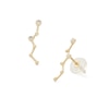 Thumbnail Image 1 of Bezel-Set Cubic Zirconia and Beaded Constellation Crawler Earrings in 10K Gold