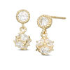 Thumbnail Image 1 of 3mm Cubic Zirconia Bead Frame and Wire-Prong Ball Drop Earrings in 10K Gold