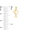 Thumbnail Image 2 of Cubic Zirconia "Y" Initial Charm Pendant in 10K Solid Gold